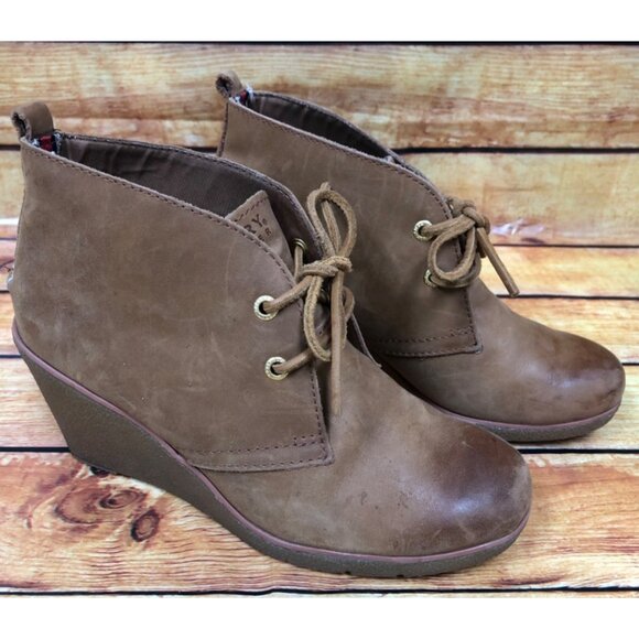 Sperry Top-Sider Harlow Wedge Ankle Boots Booties Shoes Womens 7.5 M (F6n) - Picture 3 of 10